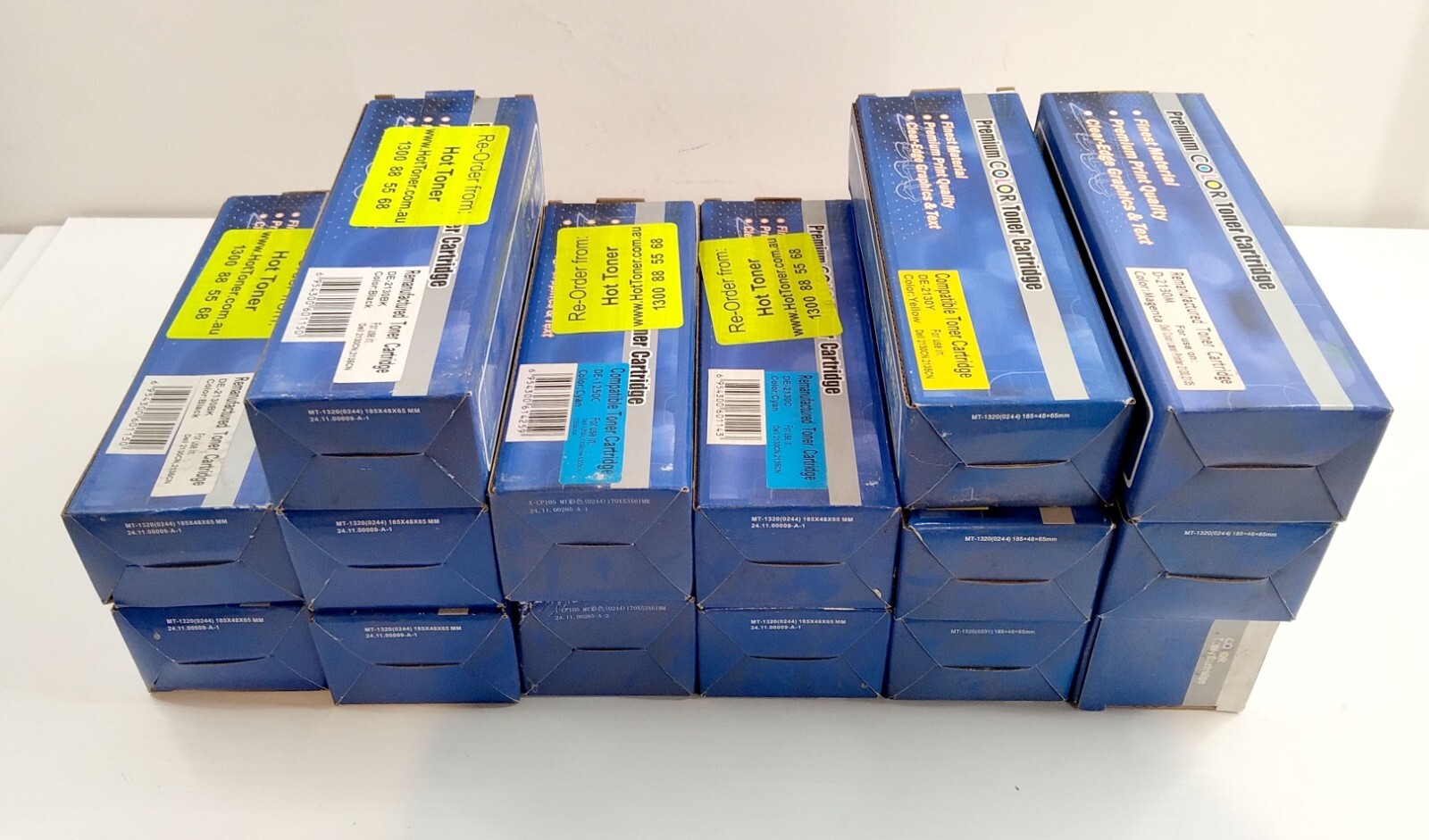 15 x 2130 Toner Cartridges -DELL 2130CN/2135CN - CYAN, MAGENTA, YELLOW & BLACK
