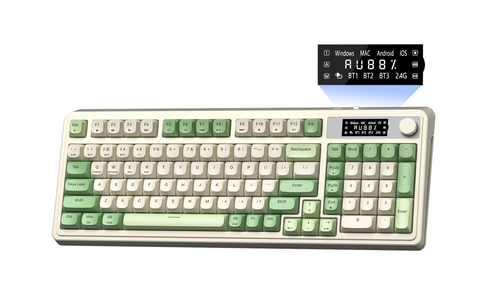 AULA S99 Pro Wireless Keyboard, Display Screen & Media Knob, TriMode Bluetoot...