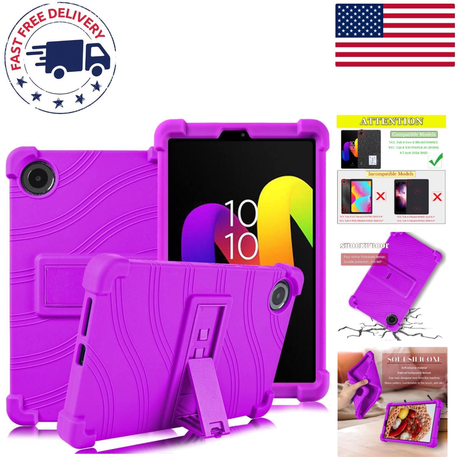 Protective TCL Tab 8 Gen 2 Case for Kids - Soft, Shockproof & Stylish