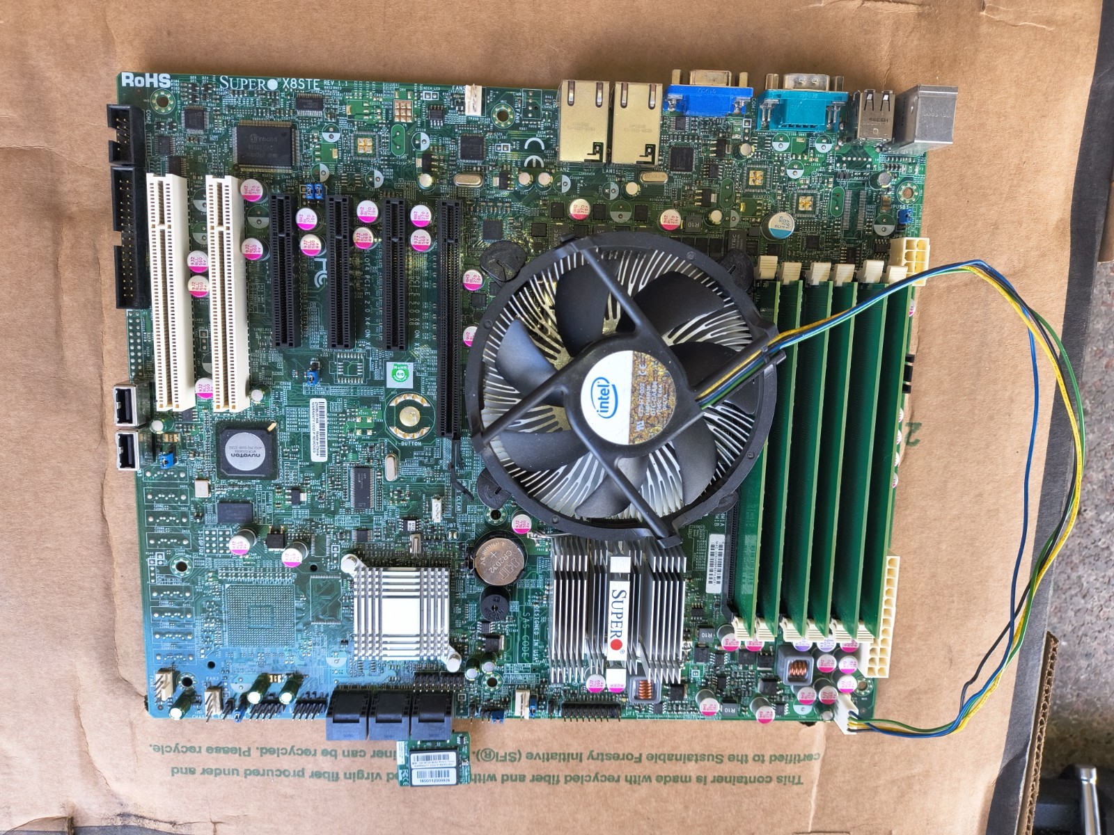 SuperMicro X8STE SERVER ATX MOTHERBOARD W/ Processor, 6gb Ram, Intel I7-920