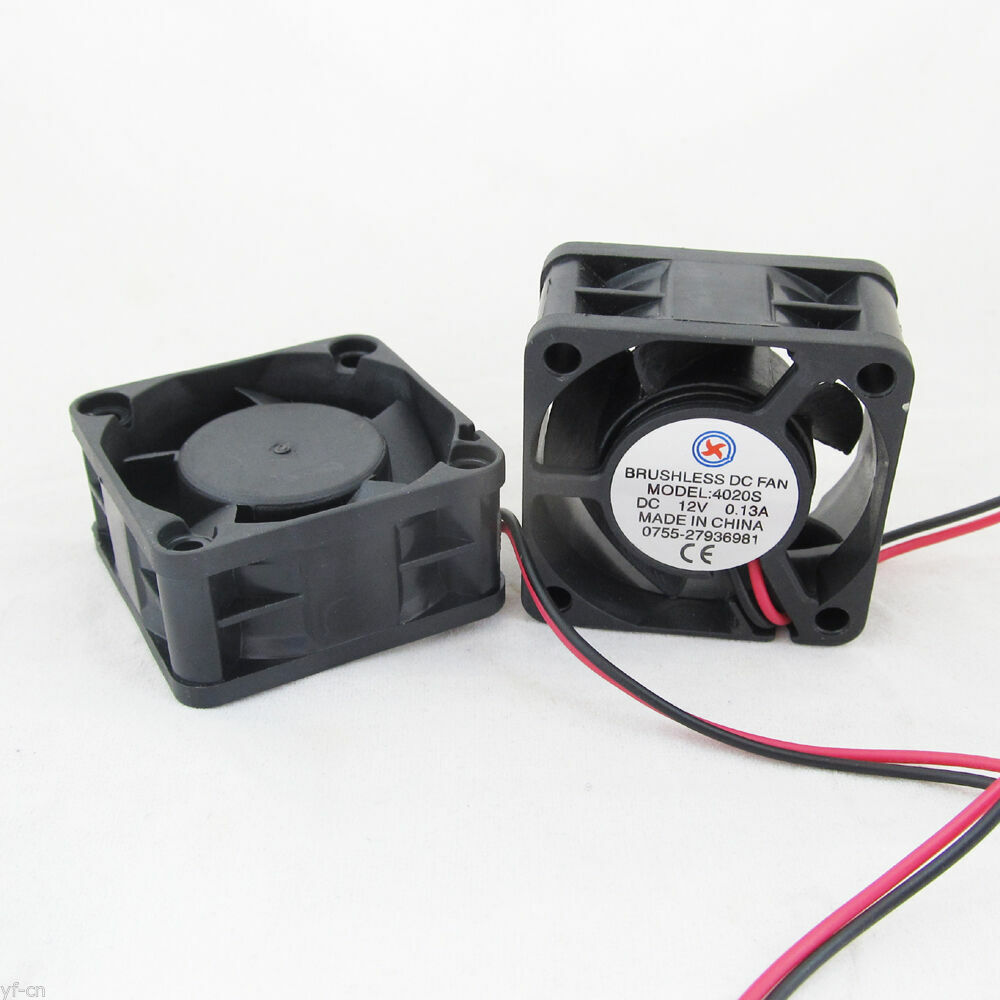 5 x Brushless DC Cooling Fan 40x40x20mm 4020 5 blades 12V 2pin 2.54 Connector