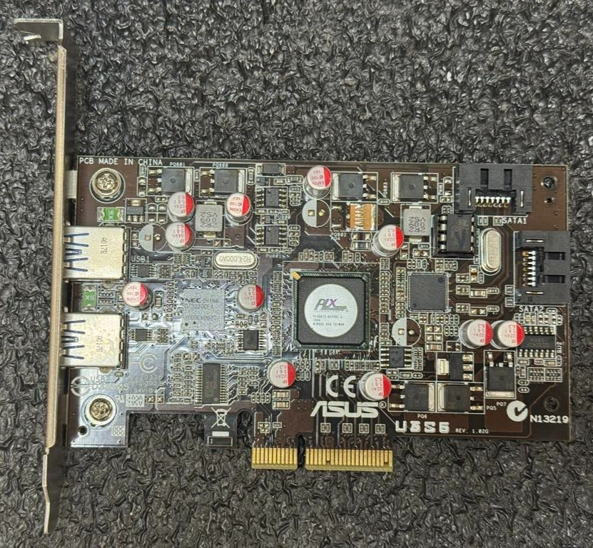 Asus U3S6 2x USB 3.0 Port 2x SATA 6Gbs PCIe x4 Computer Drive Controller Adapter