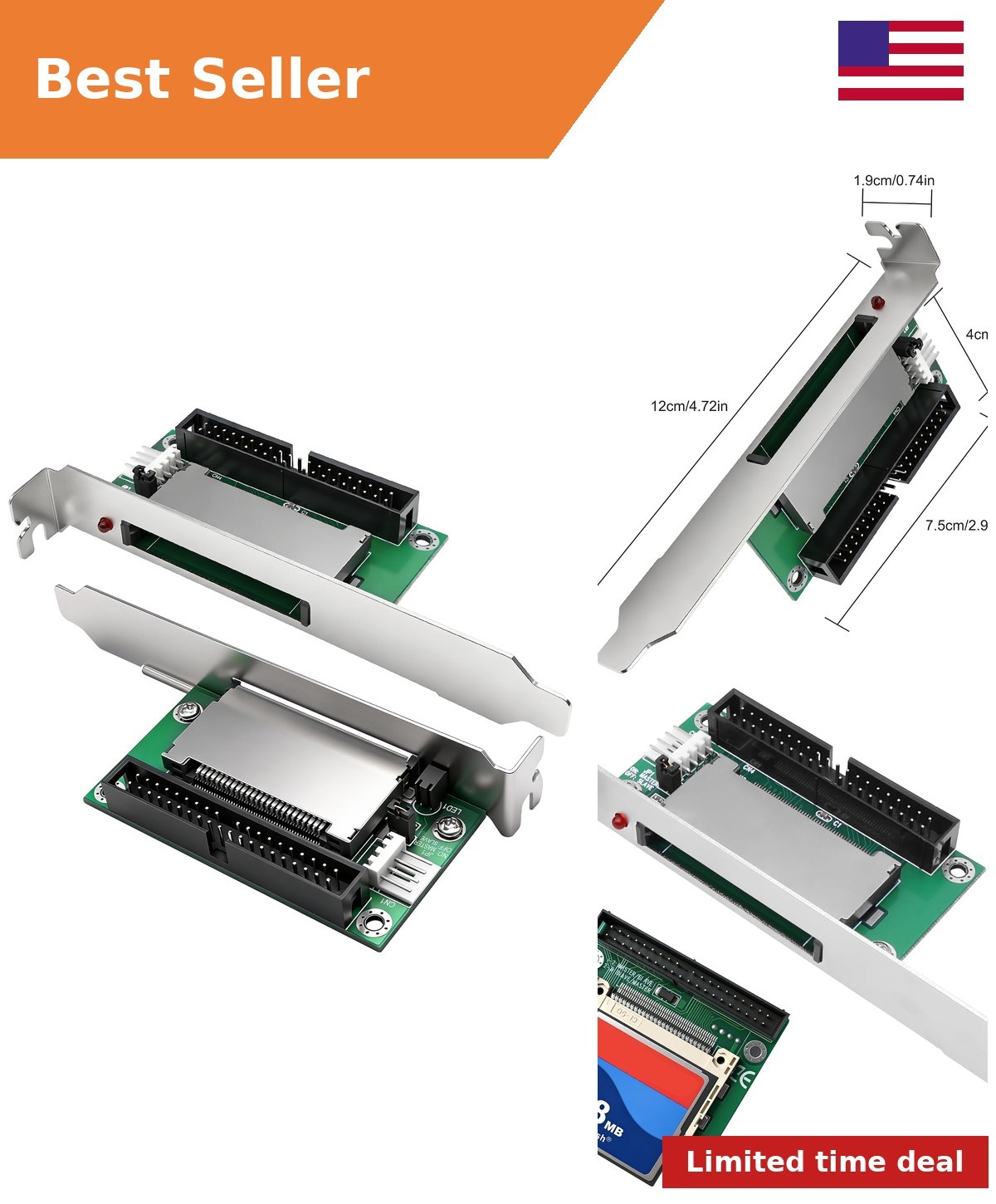 CF to IDE Adapter Card 40 Pin Compact Flash CF to 40 Pin 3.5 inch