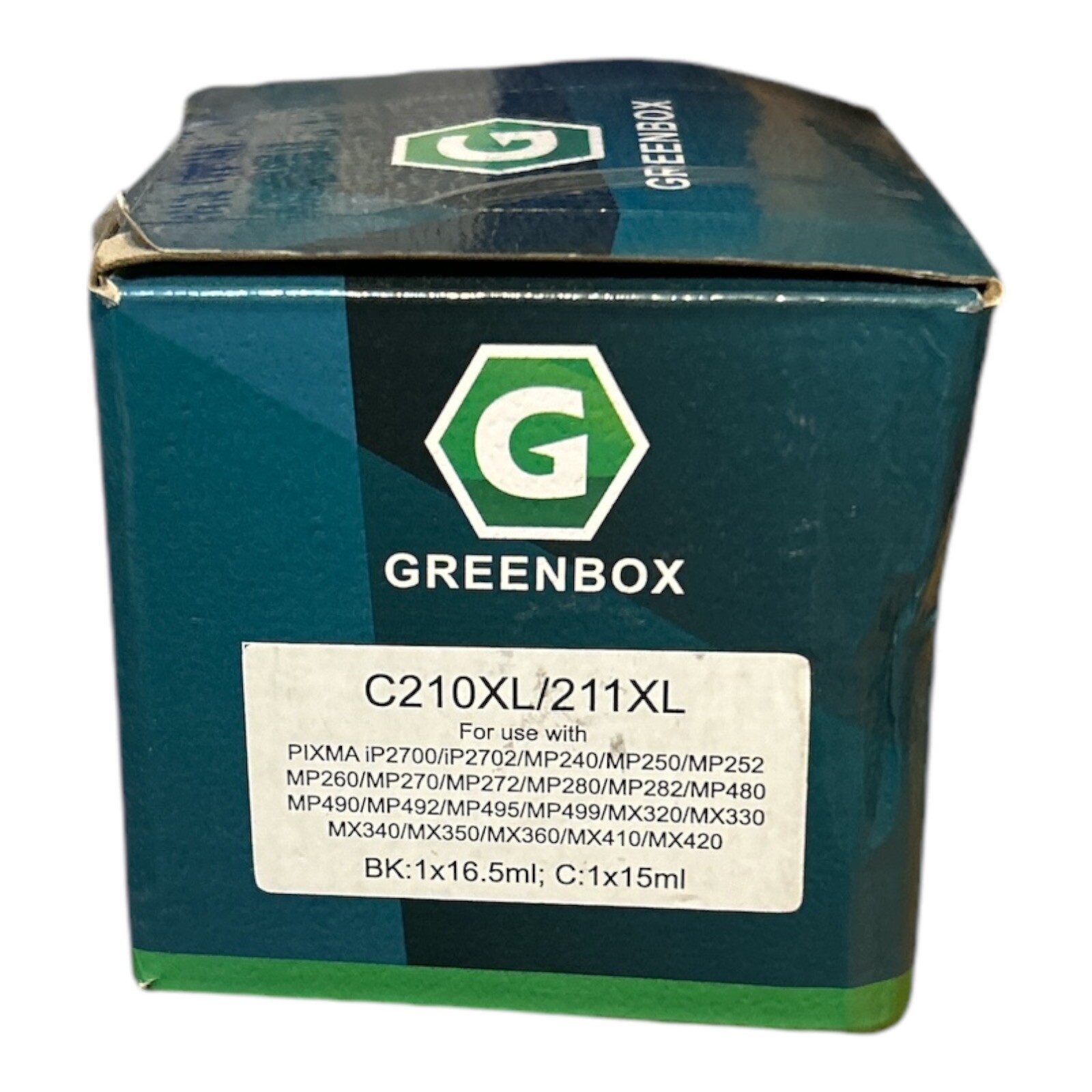 Greenbox Inkjet Cartridge 2 Pk Black, Cyon New In Box