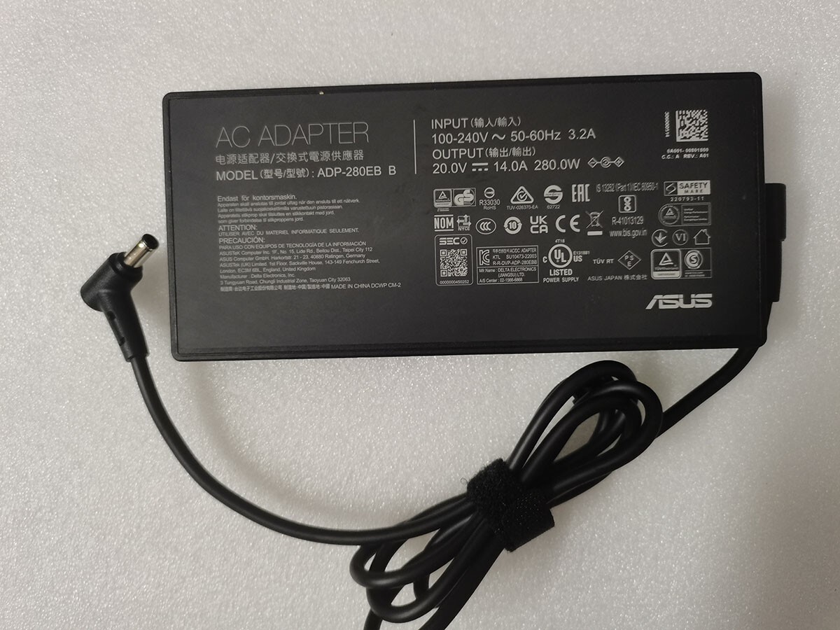 For ASUS ROG Strix G18(2025) G814 G814PM 20V 14A ø6.0mm 280W ADP-280EB B Genuine