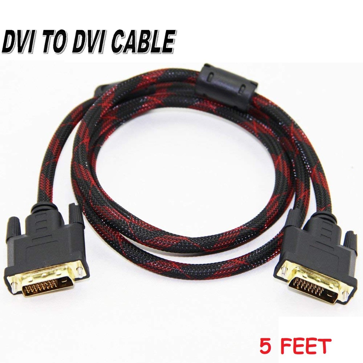 DVI Cable 24+1 Gold Plated 1.5M, Aluminum (Gold)