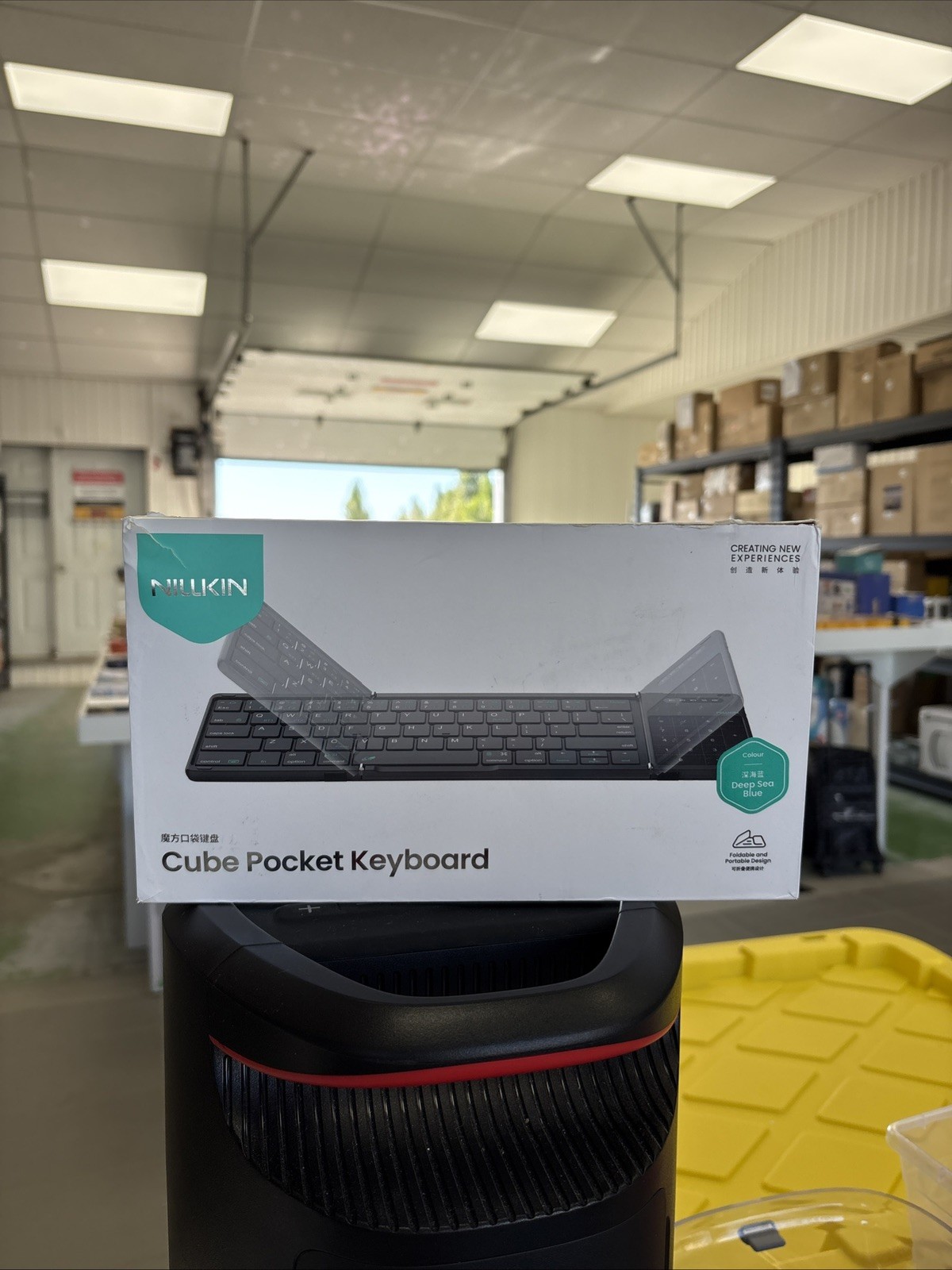 Nillkin Cube Pocket Foldable Bluetooth Keyboard Touchpad Number Pad Blue
