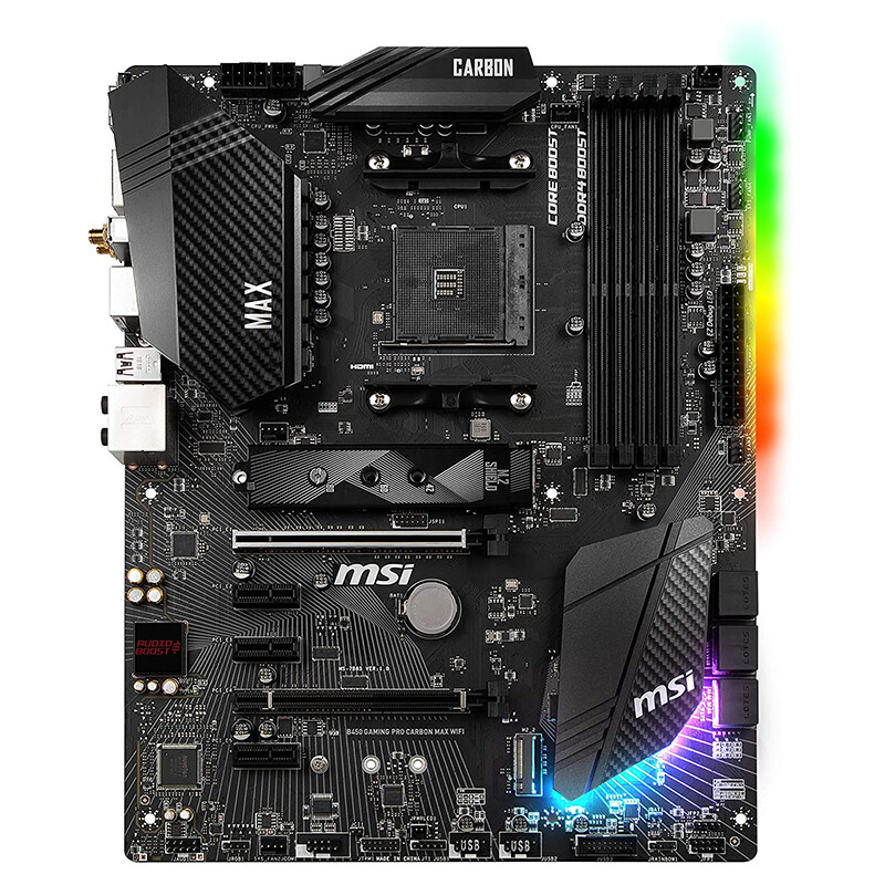 MSI B450 GAMING PRO CARBON MAX WIFI Motherboard AMD AM4 DDR4 ATX Mainboard