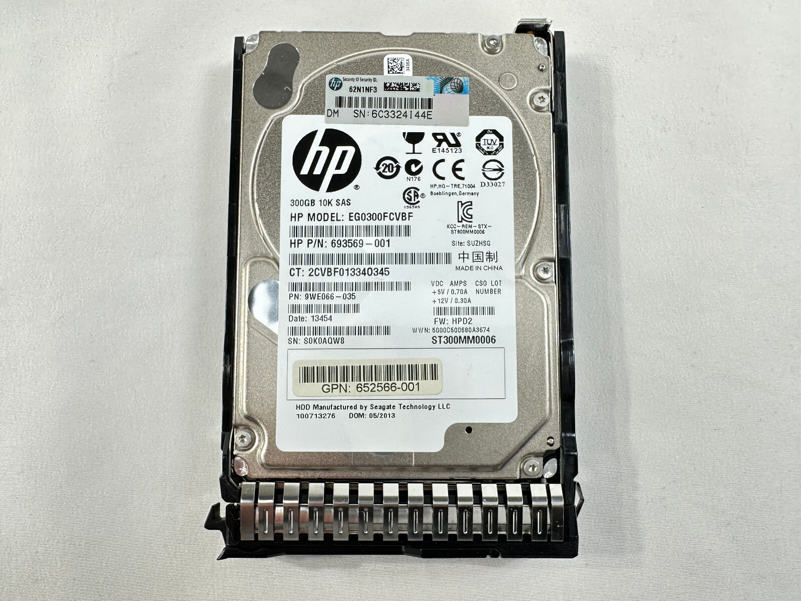 HP 300GB 10K 6 Gbps SAS DP SC 2.5" SFF HDD Smart Carrier Gen8 Gen9 Gen10