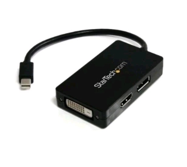 StarTech.com Travel A/V adapter - 3-in-1 Mini DisplayPort to DisplayPort DVI or 