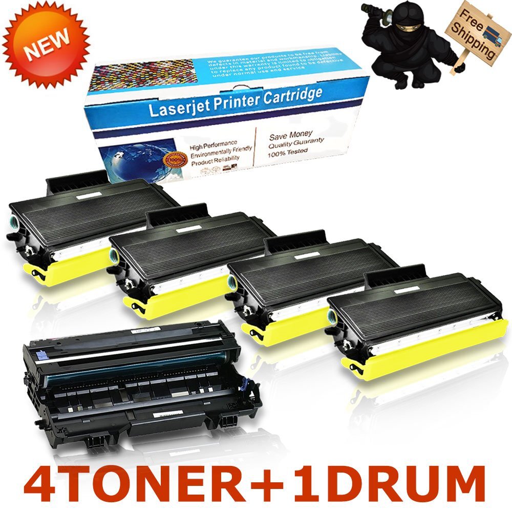 1x DR520 Drum +4PK TN580 Toner For Brother MFC 8420/8820D/8820DN/8220/8440 US