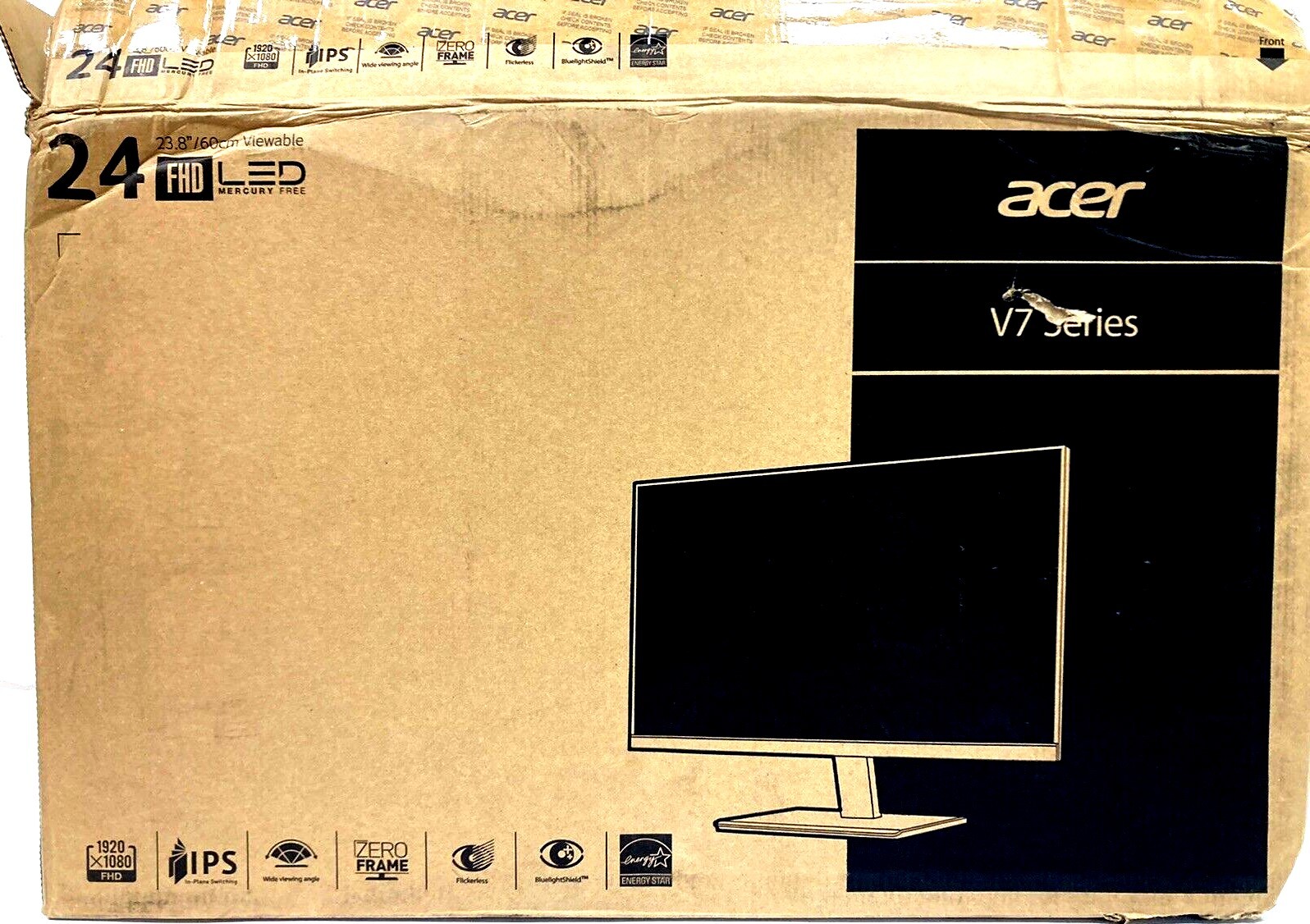 Acer V247Y Bmix 24 inch 1920X1080 IPS Anti Glare LED LCD Monitor New in Box