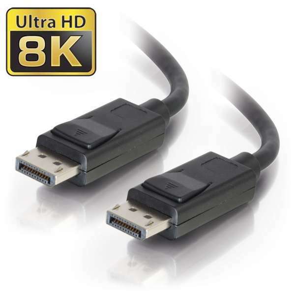 NEW C2G 6ft DisplayPort Cable with Latches 8K UHD M/M Display Port 4K Male Dport