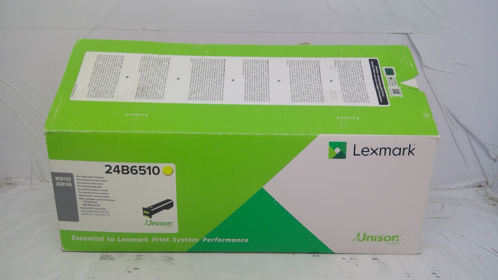 Genuine Lexmark XC6152/XC8155 Yellow Toner Cartridge* Open Box/Sealed* 24B6510