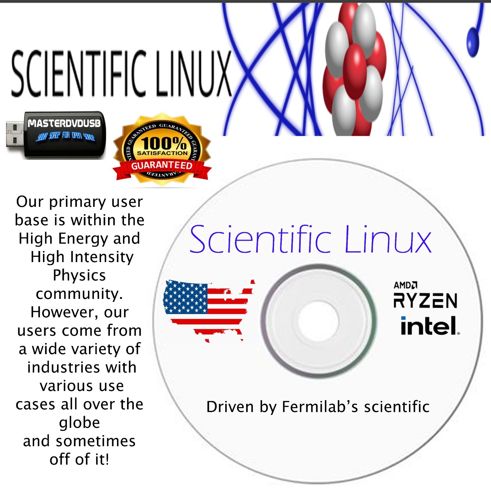 Scientific Linux 64-bit DVD Installer – Bootable Disc for PC, Server, Laptop