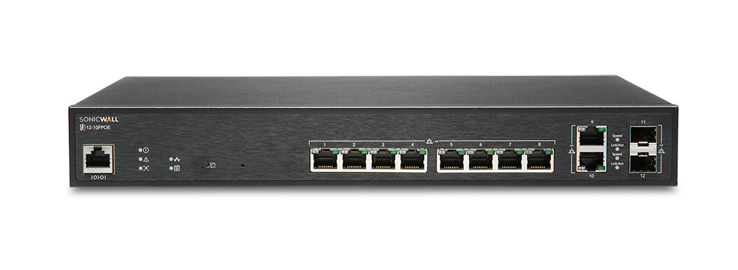 SonicWall SWS12-10FPOE 12-Port Managed Switch, TAA Compliant 02-SSC-2464