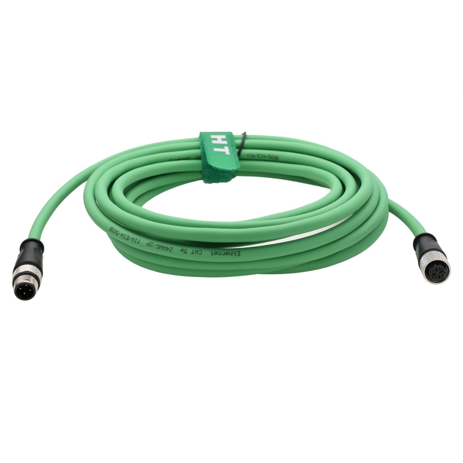 HangTon Ethernet Encoder Sensor Camera M12 4 Pin D Coded Male to M12 4 Pin D Cod