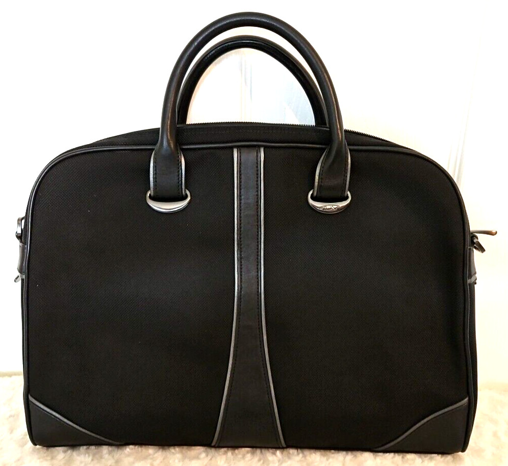 Tumi Elements Womens Black Nylon Leather Carry On Computer Bag Briefcase Travel