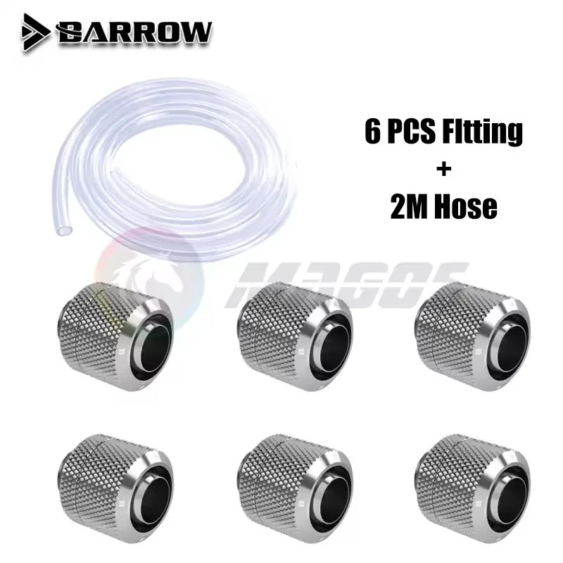 Barrow Soft Tube Fittings Kit 3/8''Thick 9.5*15.9mm/9.5*12.7mm For PC Water Cool