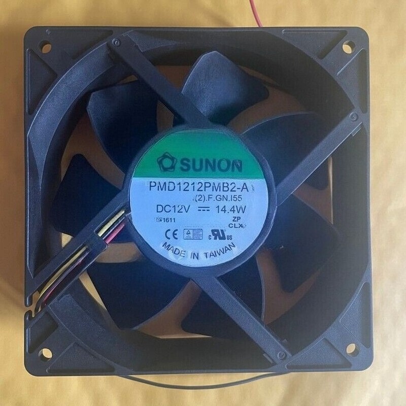 One SUNON 12038 PMD1212PMB2-A(2).F.GN.155 Large Volume Cooling Fan DC 12V 14.4W