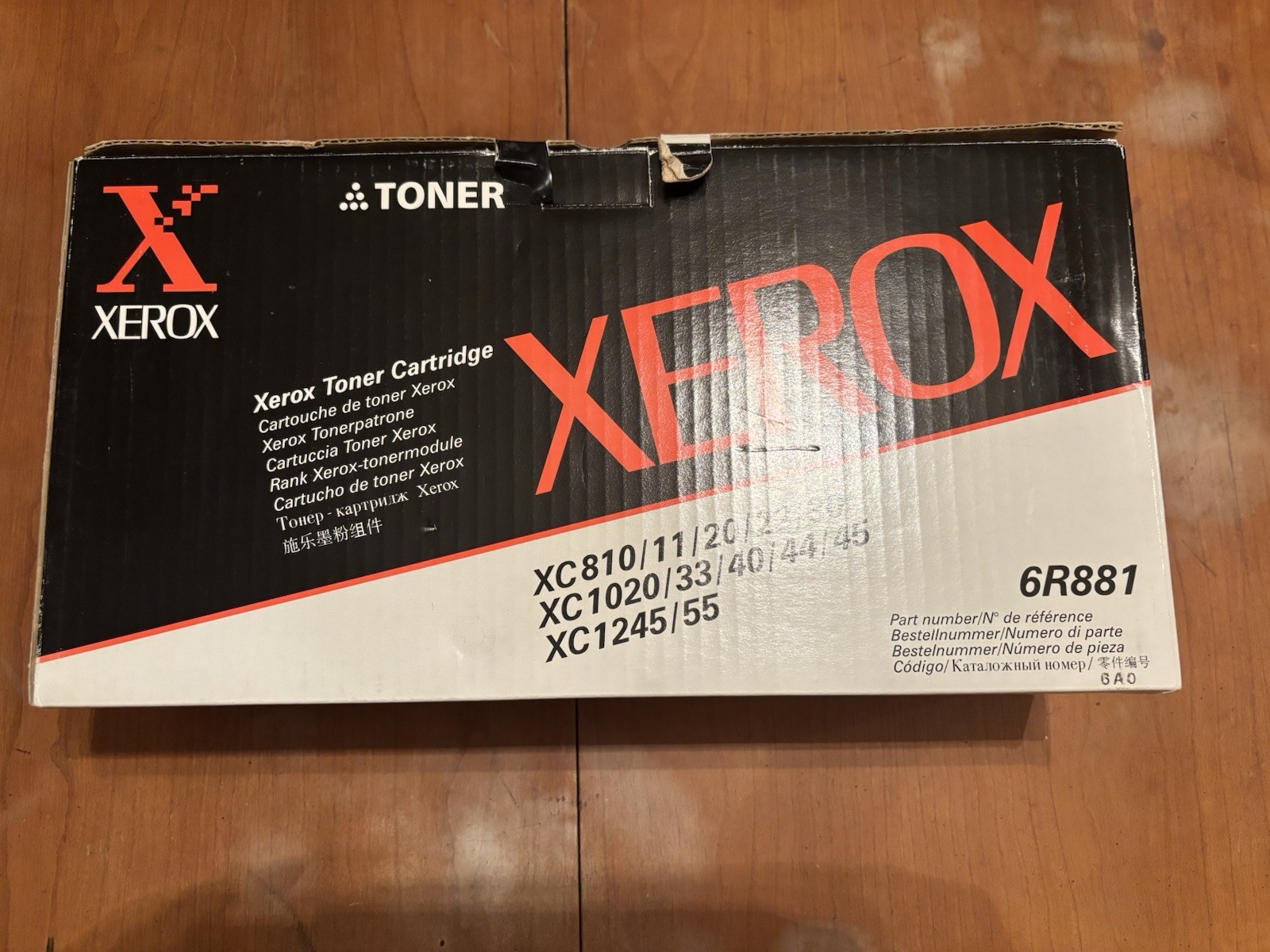Genuine Xerox 6R881 Black Toner Cartridge XC1020 XC810 OEM Open Box Sealed Bag