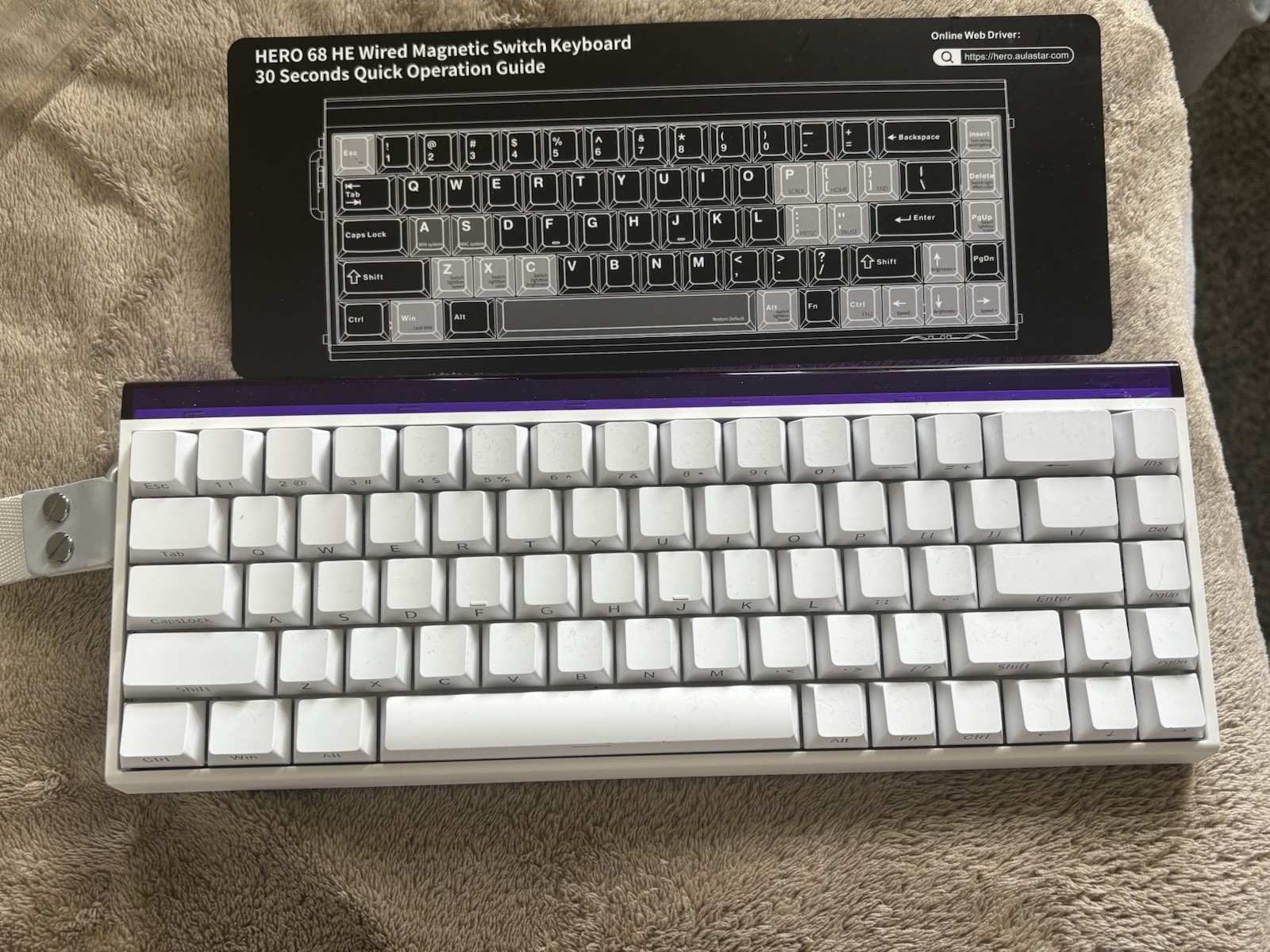 Aula Hero 68 He Gaming Keyboard with Magnetic Switch White
