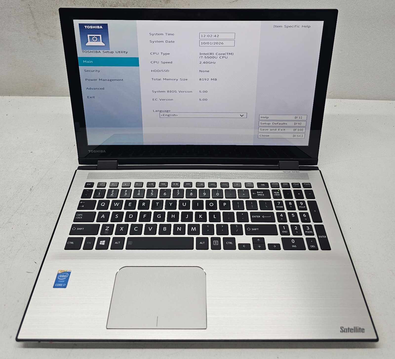 Toshiba Satellite Radius 15 P55W Laptop Intel Core i7-5500U 8GB NO HD/OS (FL)