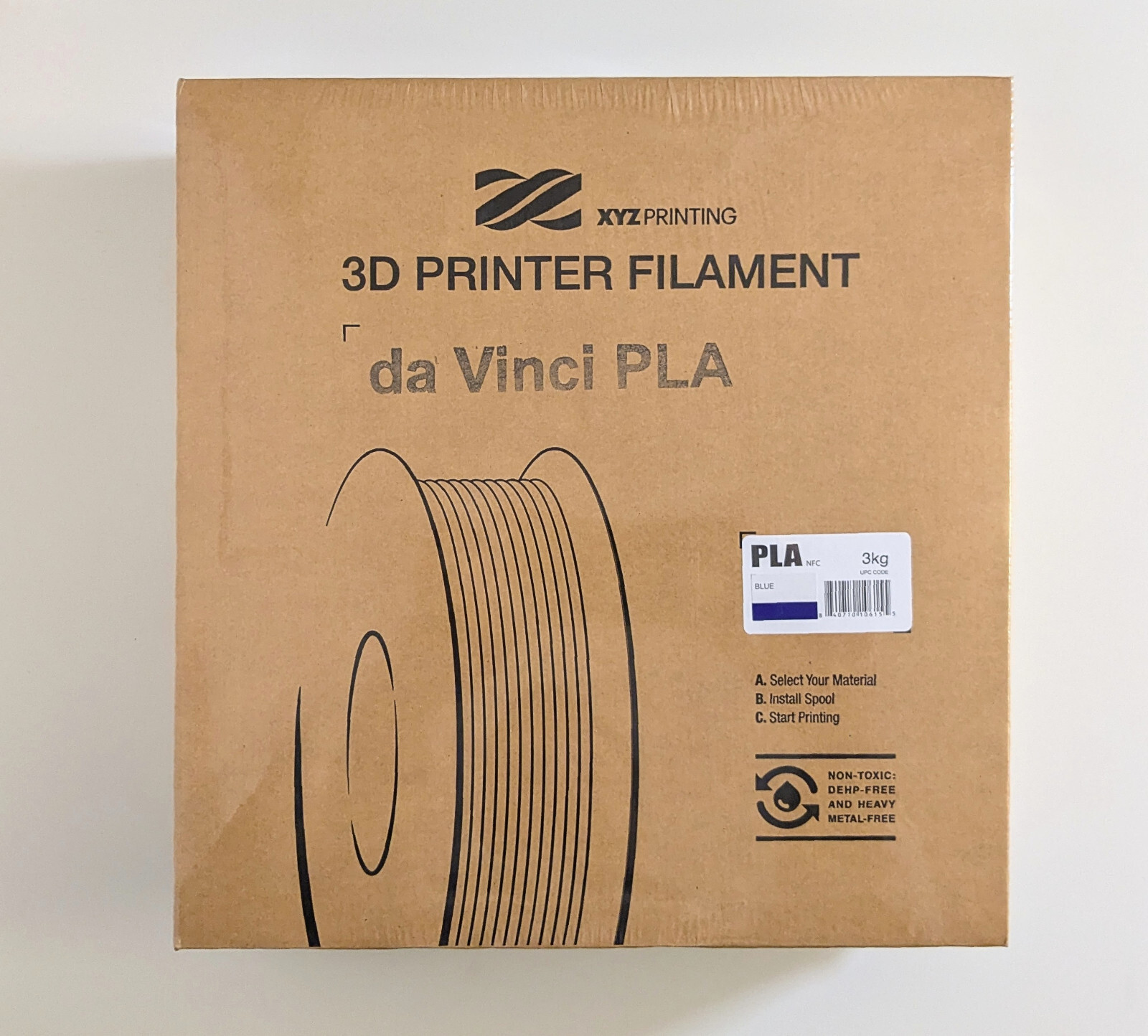 XYZprinting da Vinci PLA 3kg Blue 1.75mm Filament Spool with NFC Tag - New