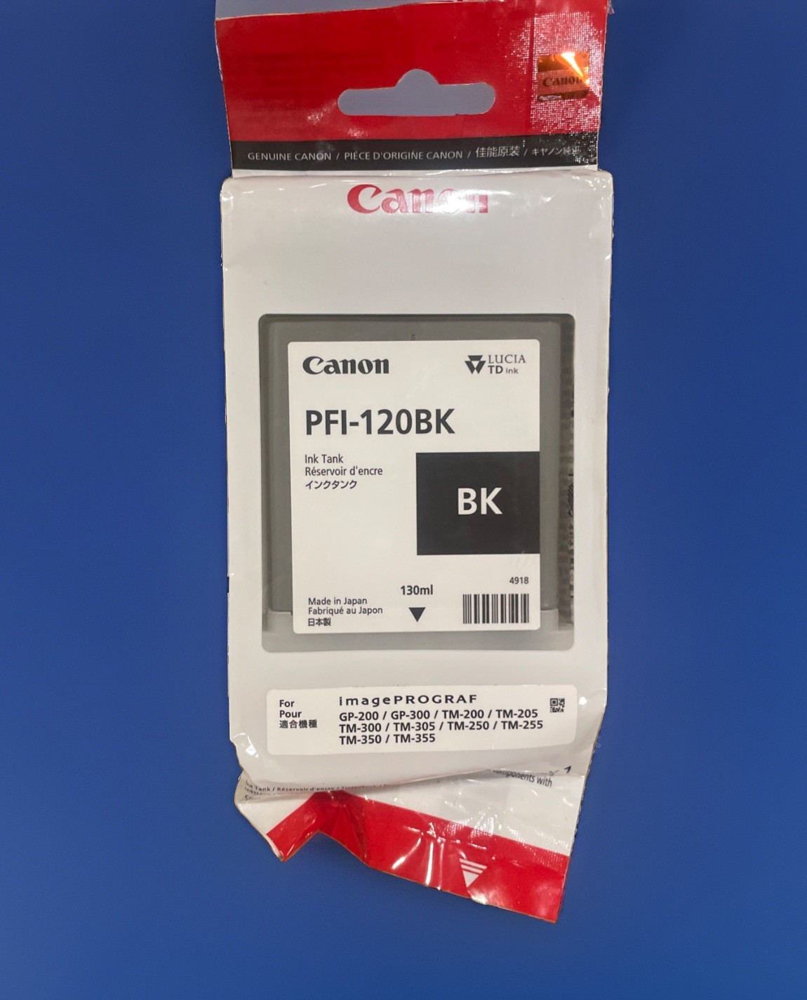 Genuine Canon PFI-120BK Black Ink Tank Cartridge exp 02/2028