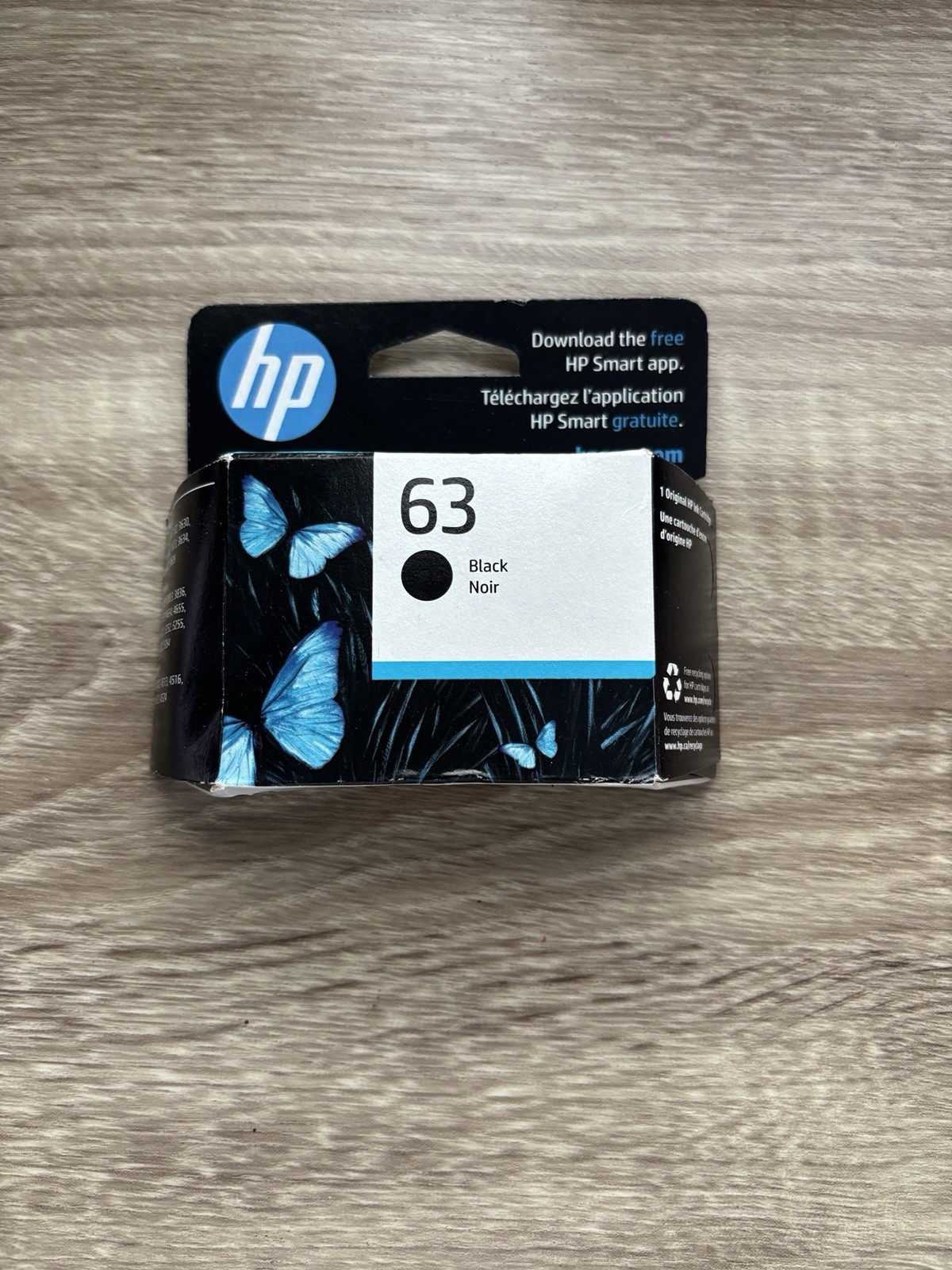 Genuine HP 63 Black Standard Capacity Ink Cartridge EXP 3/25 New Unsealed