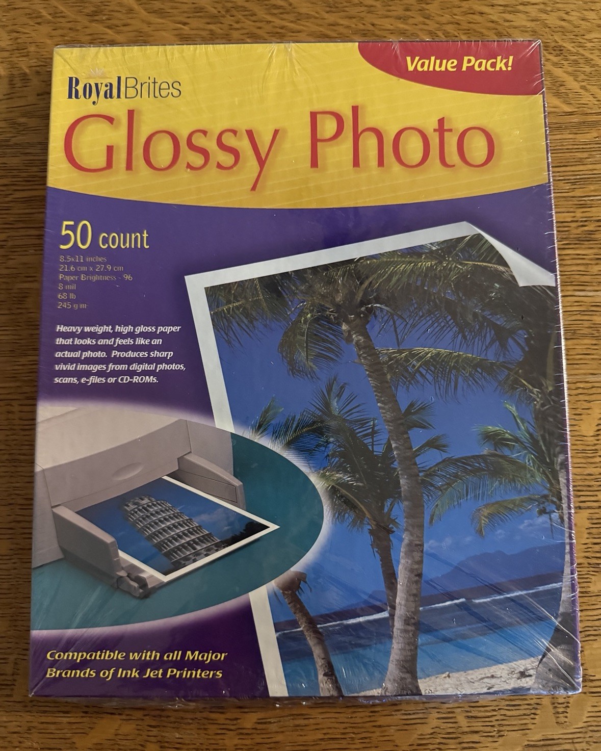 ROYAL BRITES Glossy Photo Paper 8.5x11 Gloss Premium Heavy Weight New 50 Sheets