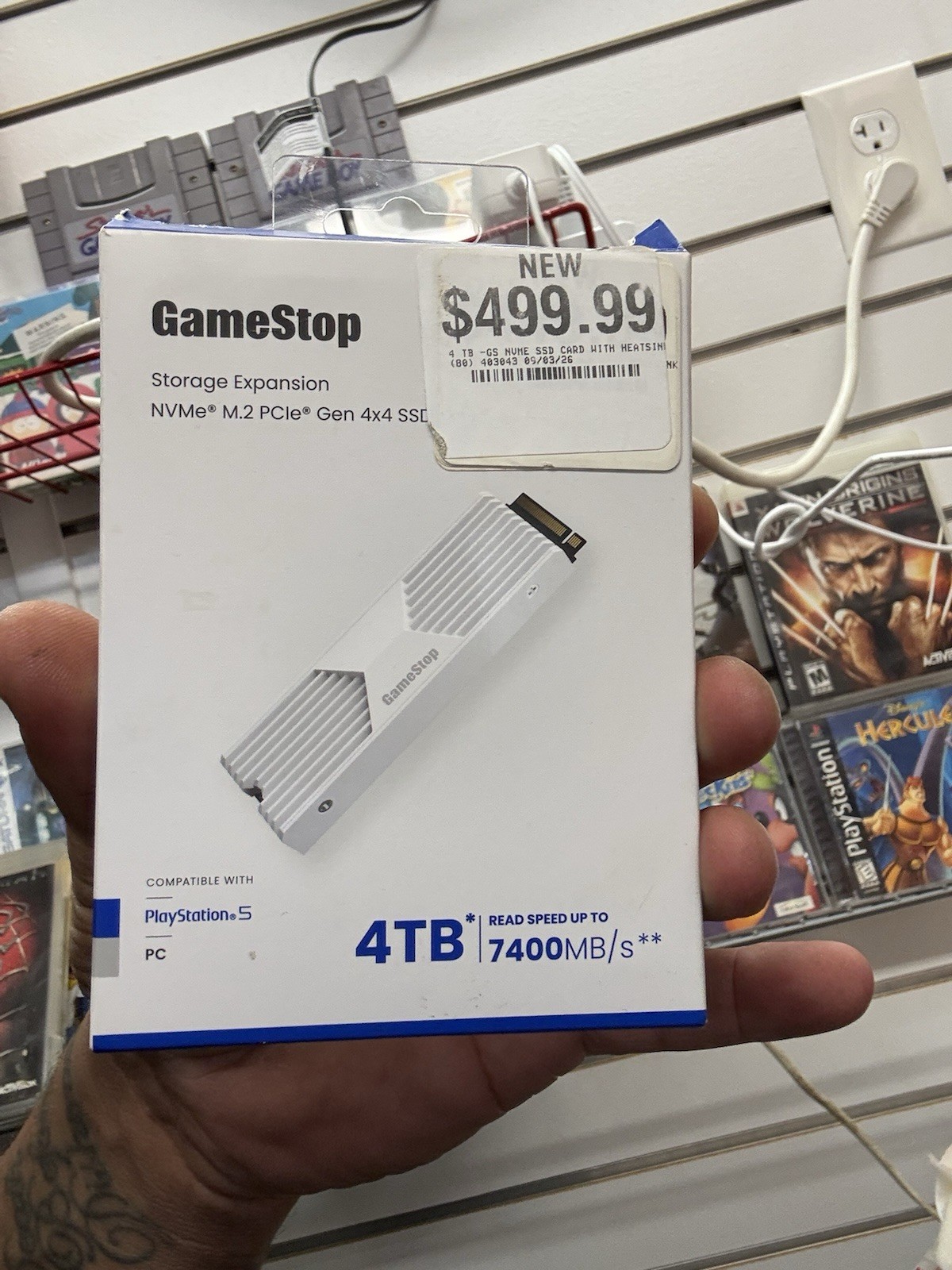 4TB - Gamestop NVMe M.2 PCIe Gen 4x4 SSD w/ Heatsink for PS5/PC - 7400MB/s NIB