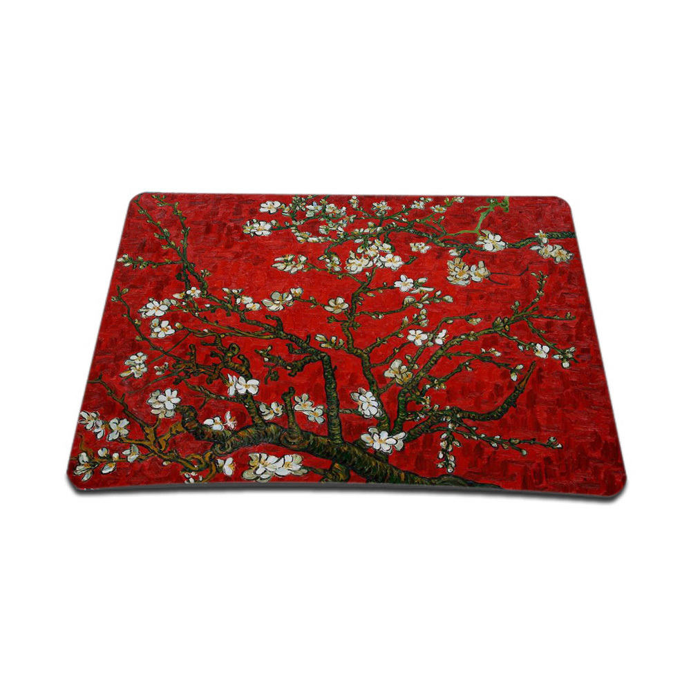 Soft Neoprene Notebook Laptop Optical Mouse Pad Red Almond Trees MP-67