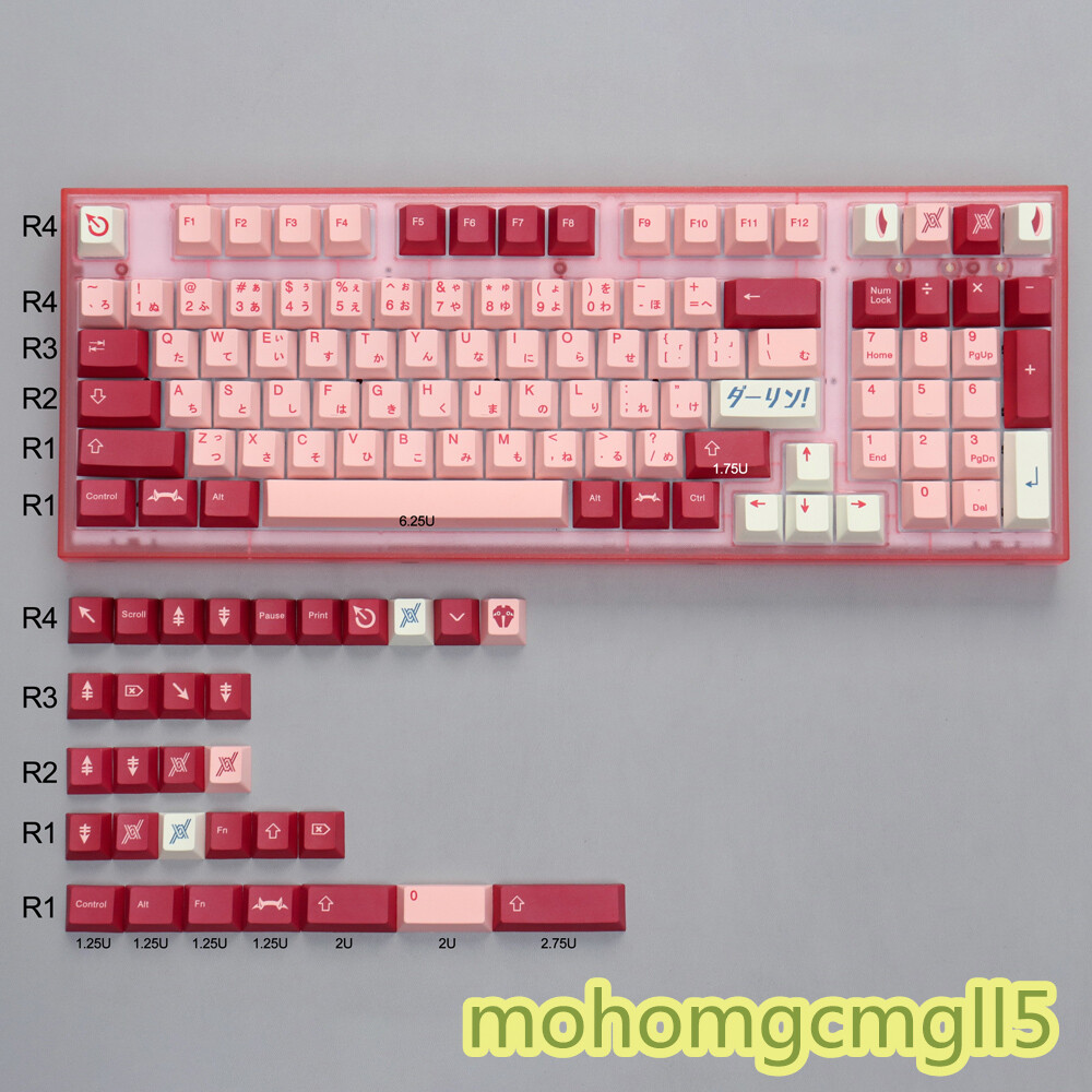 GMK DARLING in the FRANXX Keycaps Set 129 PCS Cherry OEM For Mechanical Keyboard