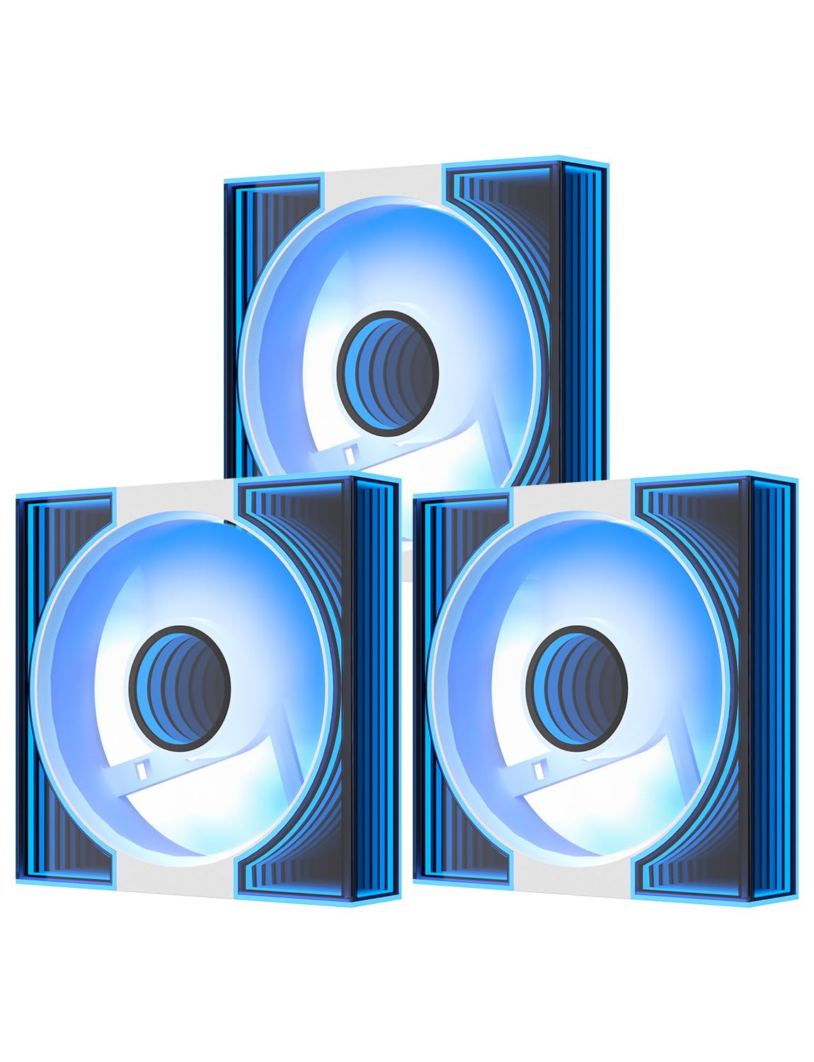 DM8 3-Pack 120Mm PC Case Fan, Infinity Mirror Case Fans, PWM ARGB Sync, 1600RPM