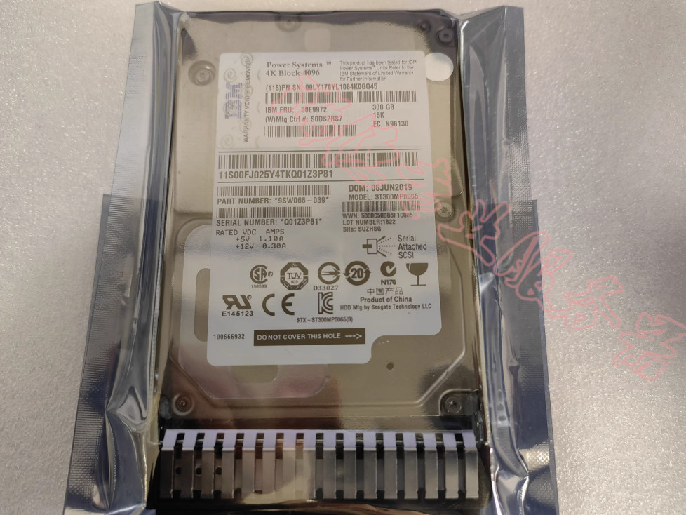 IBM 00E9969 00E9972 300GB 15K SAS 2.5'' 12Gbs Power8 Hard Drive HDD