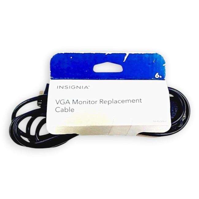 Insignia VGA Monitor Cable 6ft NS-PV06501 Computer Display Replacement Cord