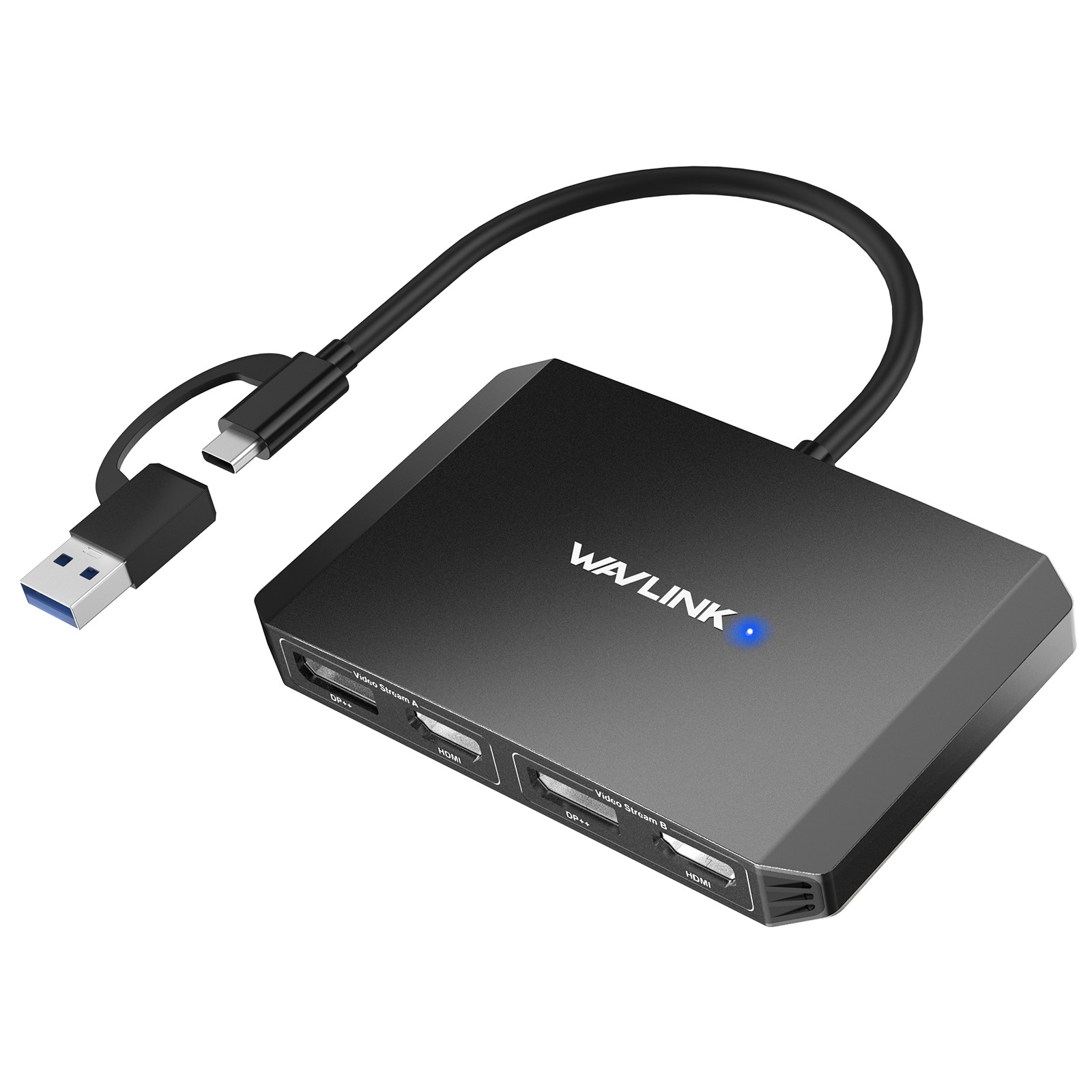 WAVLINK USB C to DisplayPort and HDMI Adapter Dual Monitor Hub Dual HDMI Dual DP