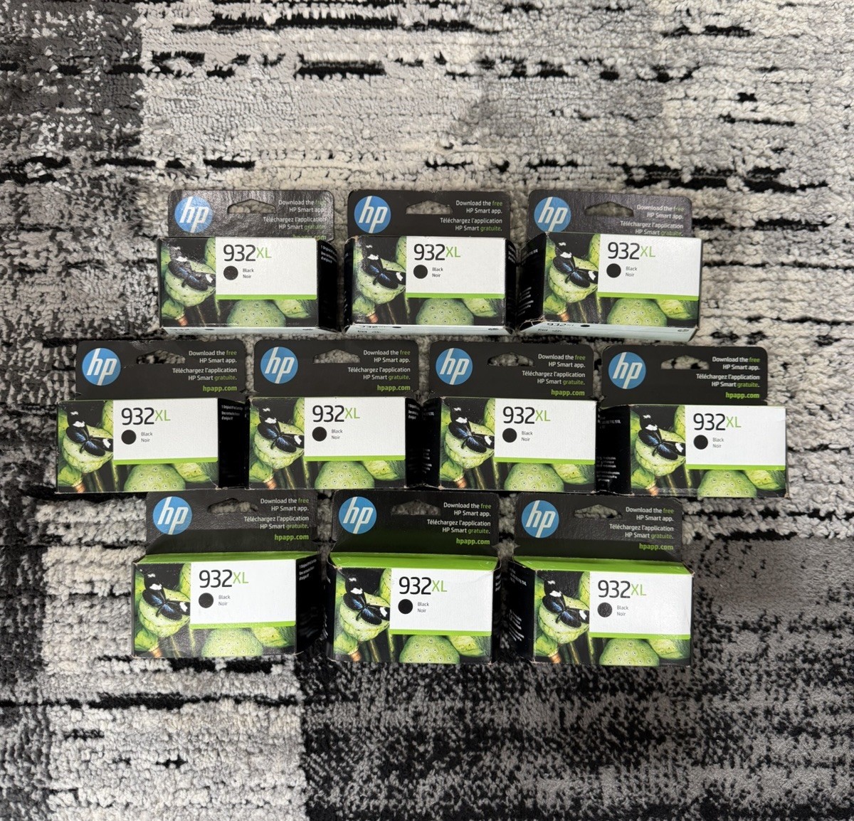 HP 932XL Black Ink Cartridge HP Officejet Lot Of 10 Mixed Dates