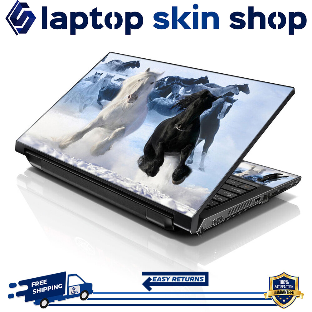 Laptop Skin Sticker Notebook Decal Horses Winter for Dell Apple Asus HP 13"-16"