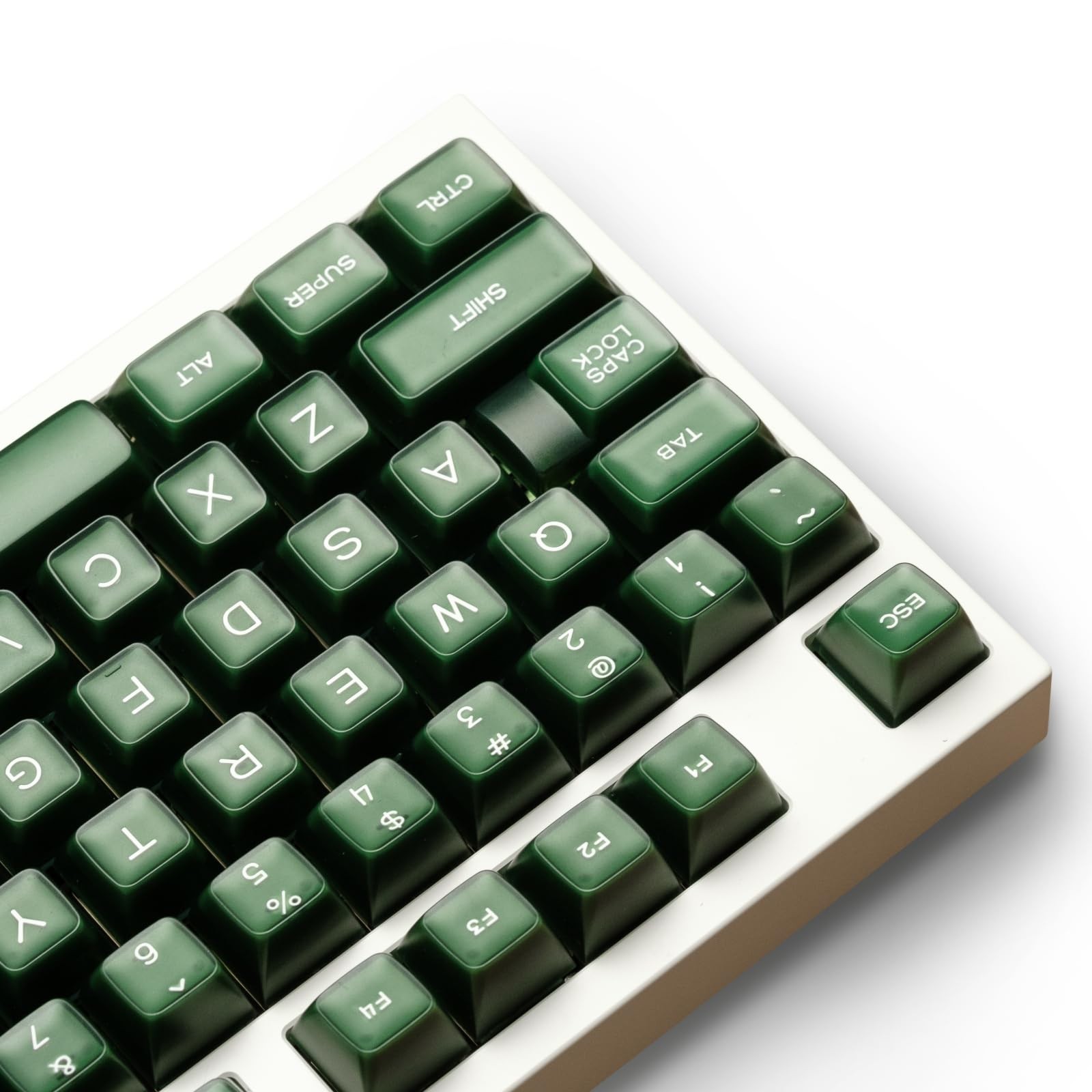 ULTRAEQUIP Emerald Jade Keycaps 142 Keys Double Shot PBT Keycaps RSA Profile,...
