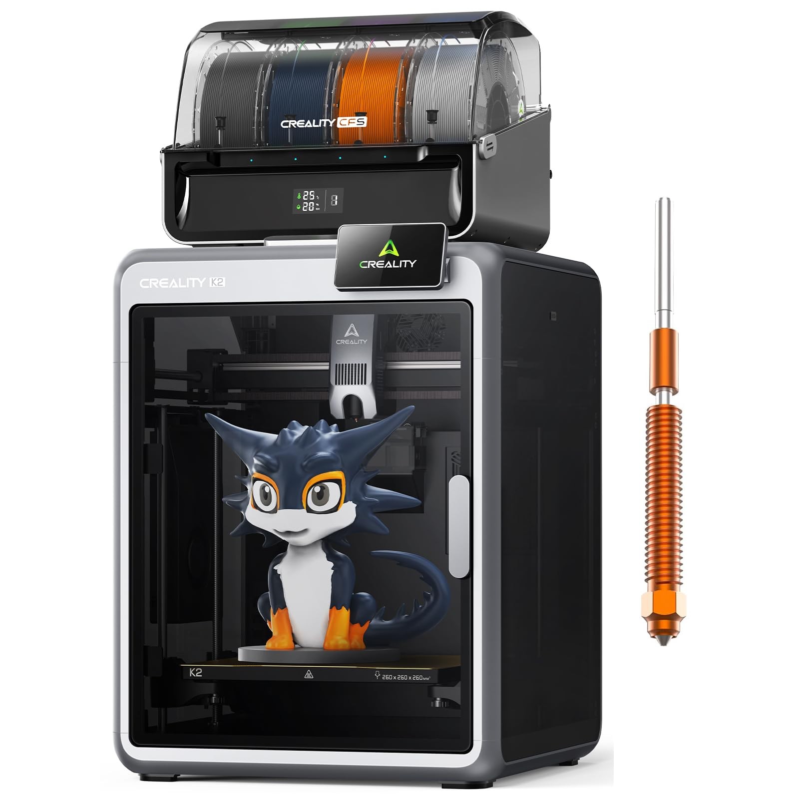 Creality K2 Combo (A) 3D Printer,  CFS, 600mm/s, 95% Pre-Assemble, 260*260*260mm