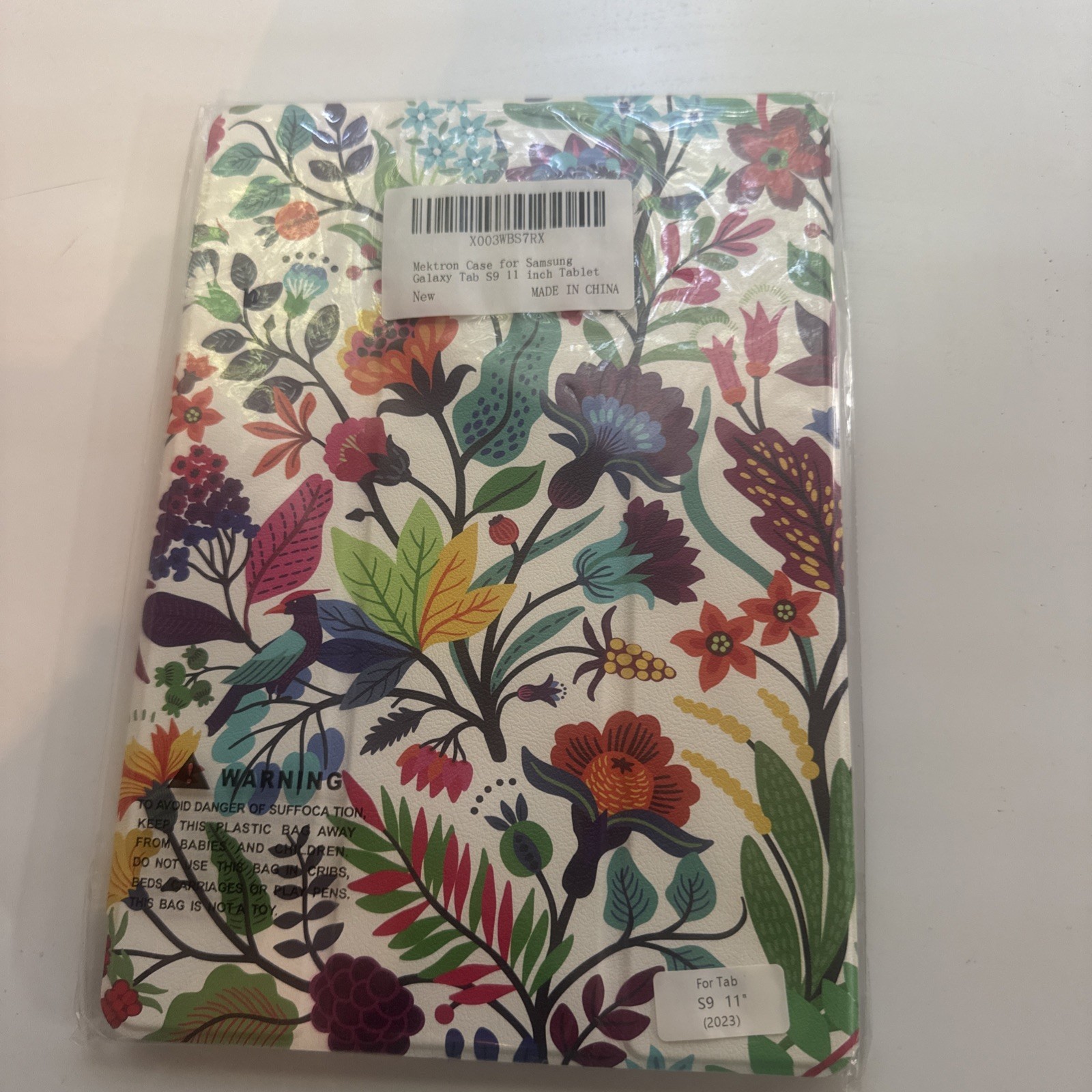 Mektron Case for Samsung Galaxy Tab S9 FE / S9 11" (2023) – Floral – Pencil Hold