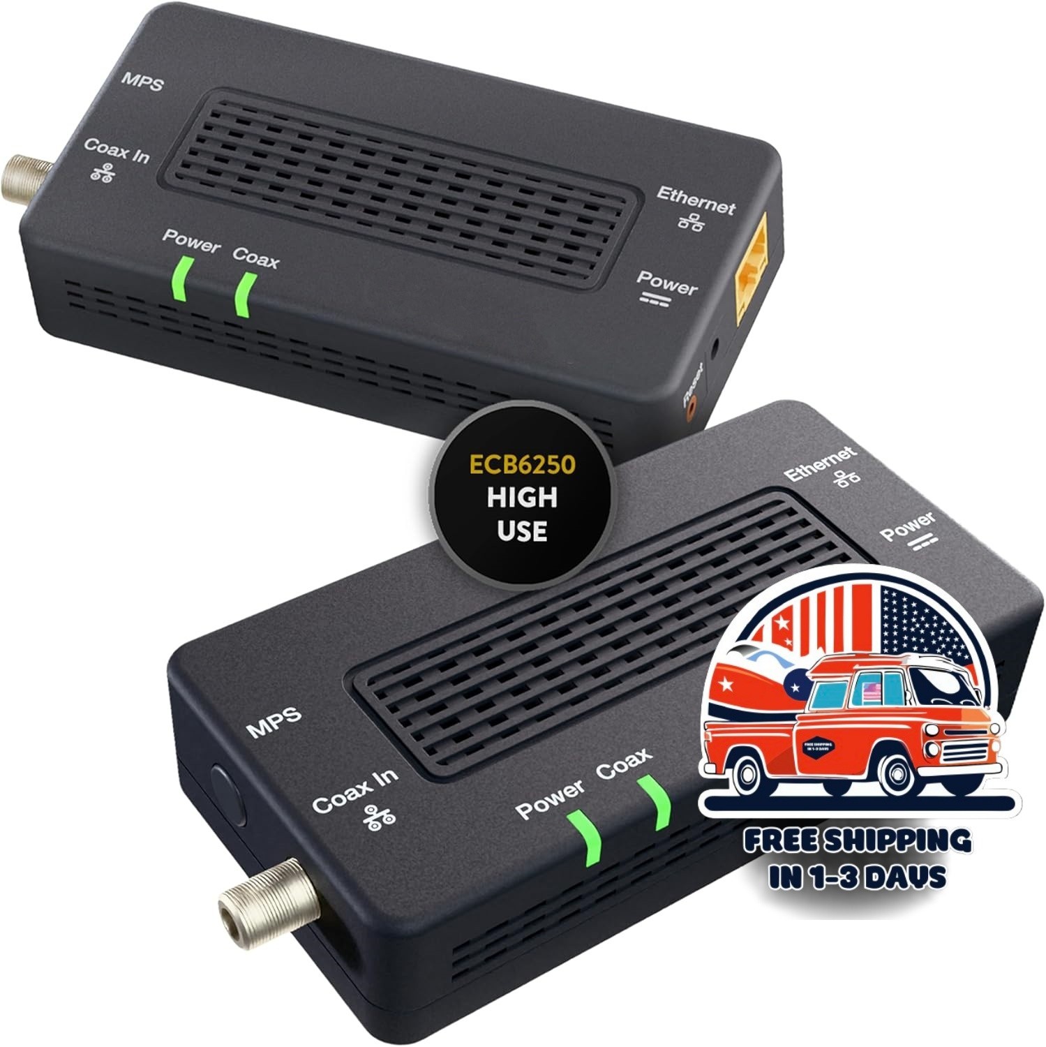 Kit Adaptador De Red MoCA Ethernet Sobre Coaxial Alta Velocidad Para Juegos WFH