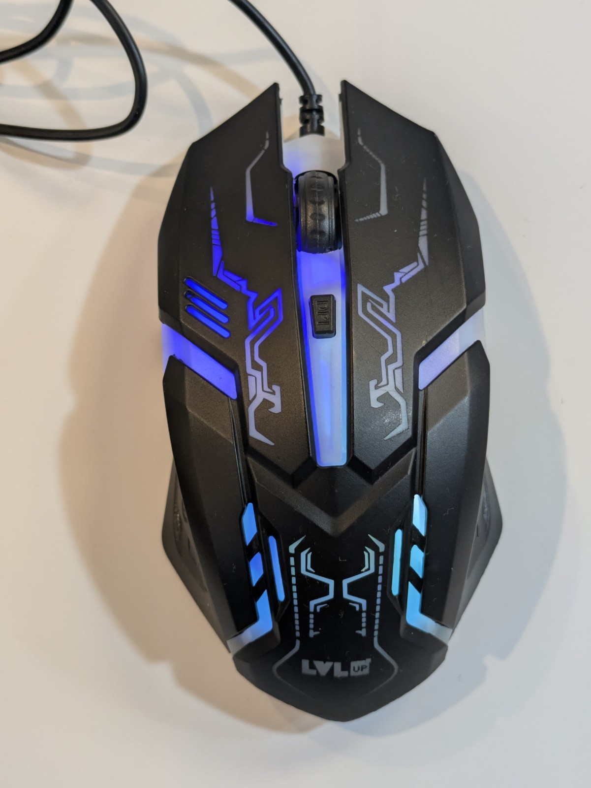 Wired Optical Gaming Mouse Black USB Style RGB LED,DPI: 800-1000-1500 LVL UP