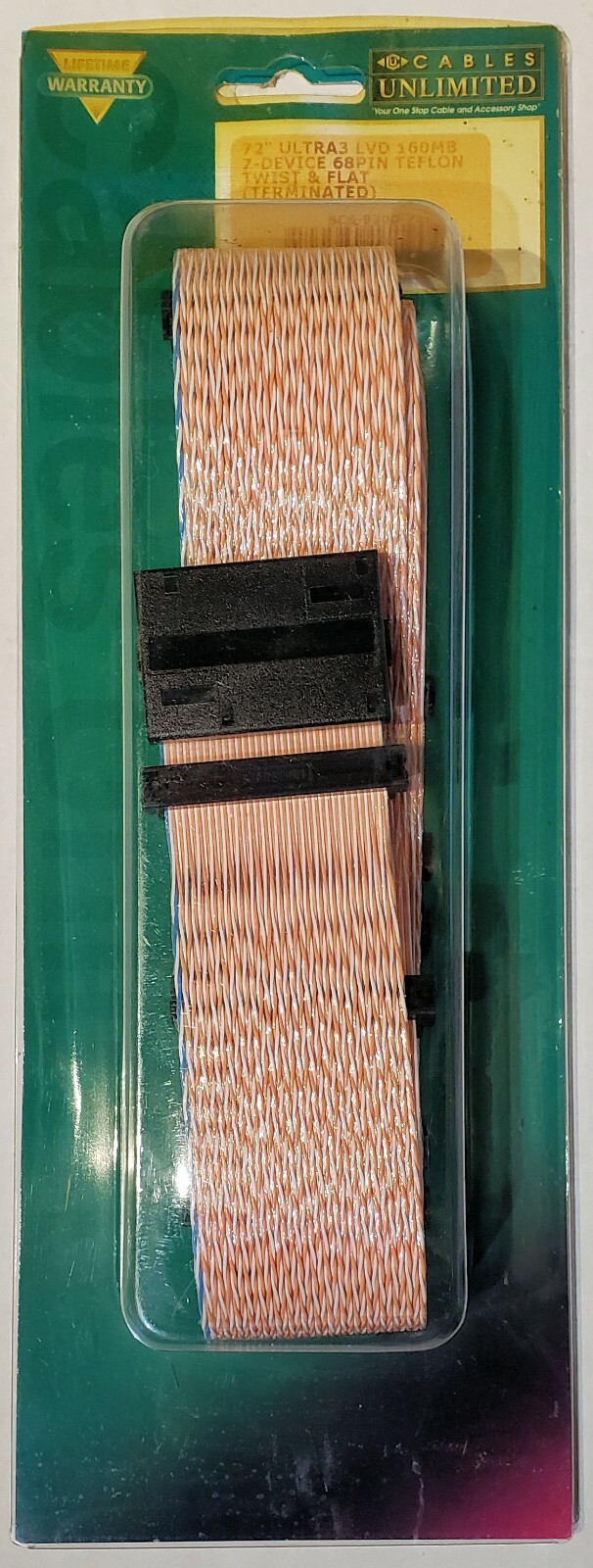 Cables Unlimited 72-in, 7 Device Ultra320 LVD SCSI Cable Twist & Flat Terminated
