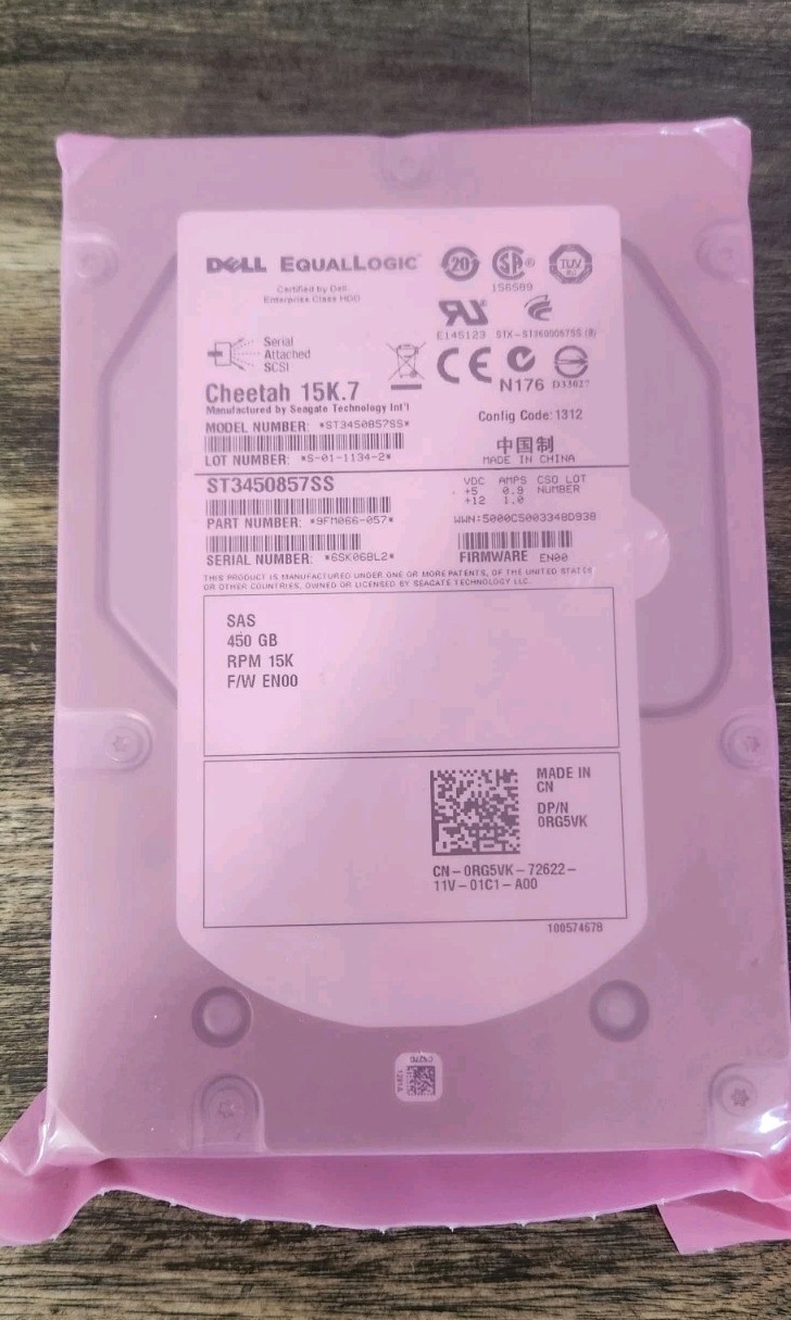 Dell Seagate Equallogic 450gb 15k Cheetah  Rpm 3.5" SAS HDD HARD DRIVE