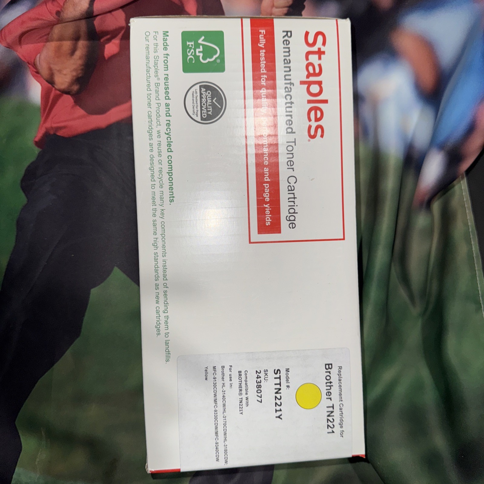 Staples Remanufactures Toner Cartridge 