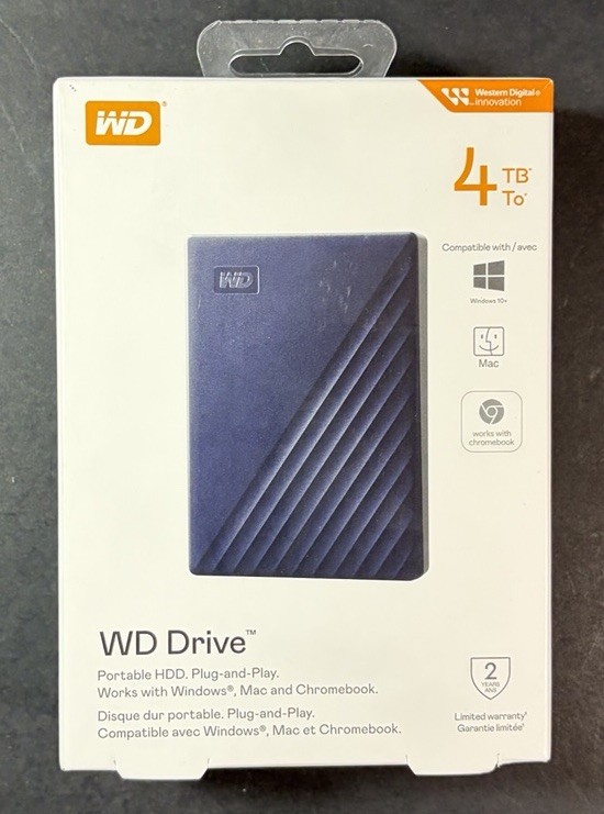 Western Digital WD Drive Portable HDD 4TB [ BLACK ] NEW