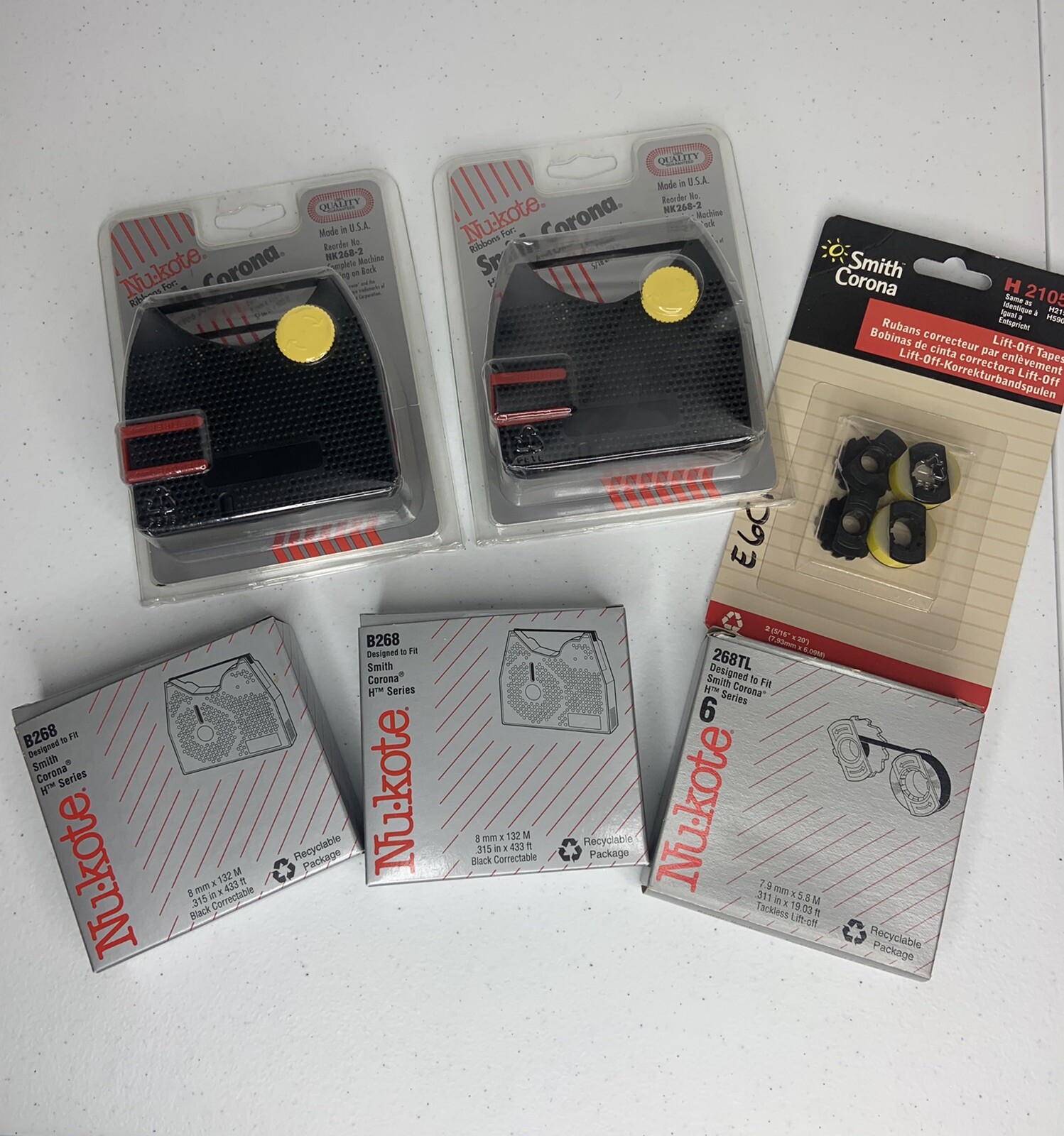 Nu-kote Smith Corona Lot Of Lift Off Tape And Black Correction Ribbons H Series